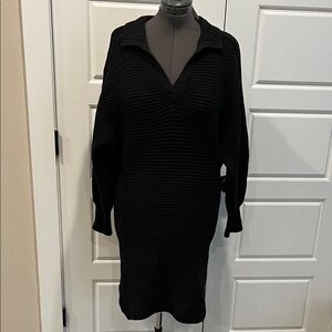 Black Knit Sweater Dress